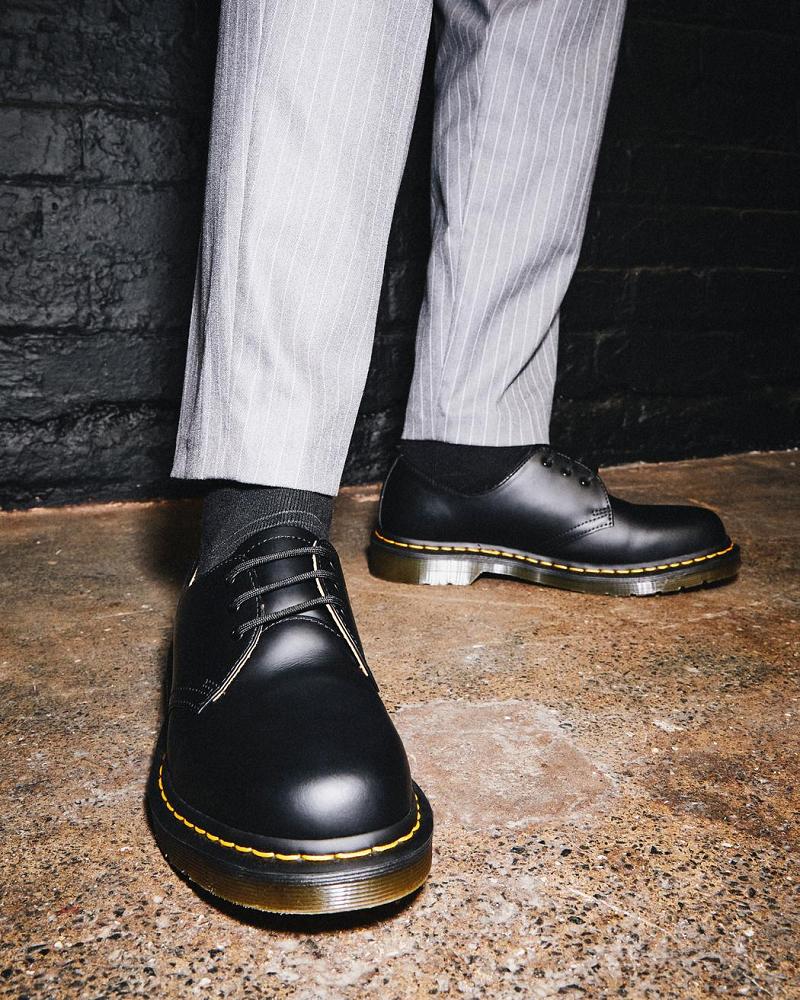 Men's Dr Martens 1461 Smooth Leather Oxfords Shoes Black | AU 604UZG